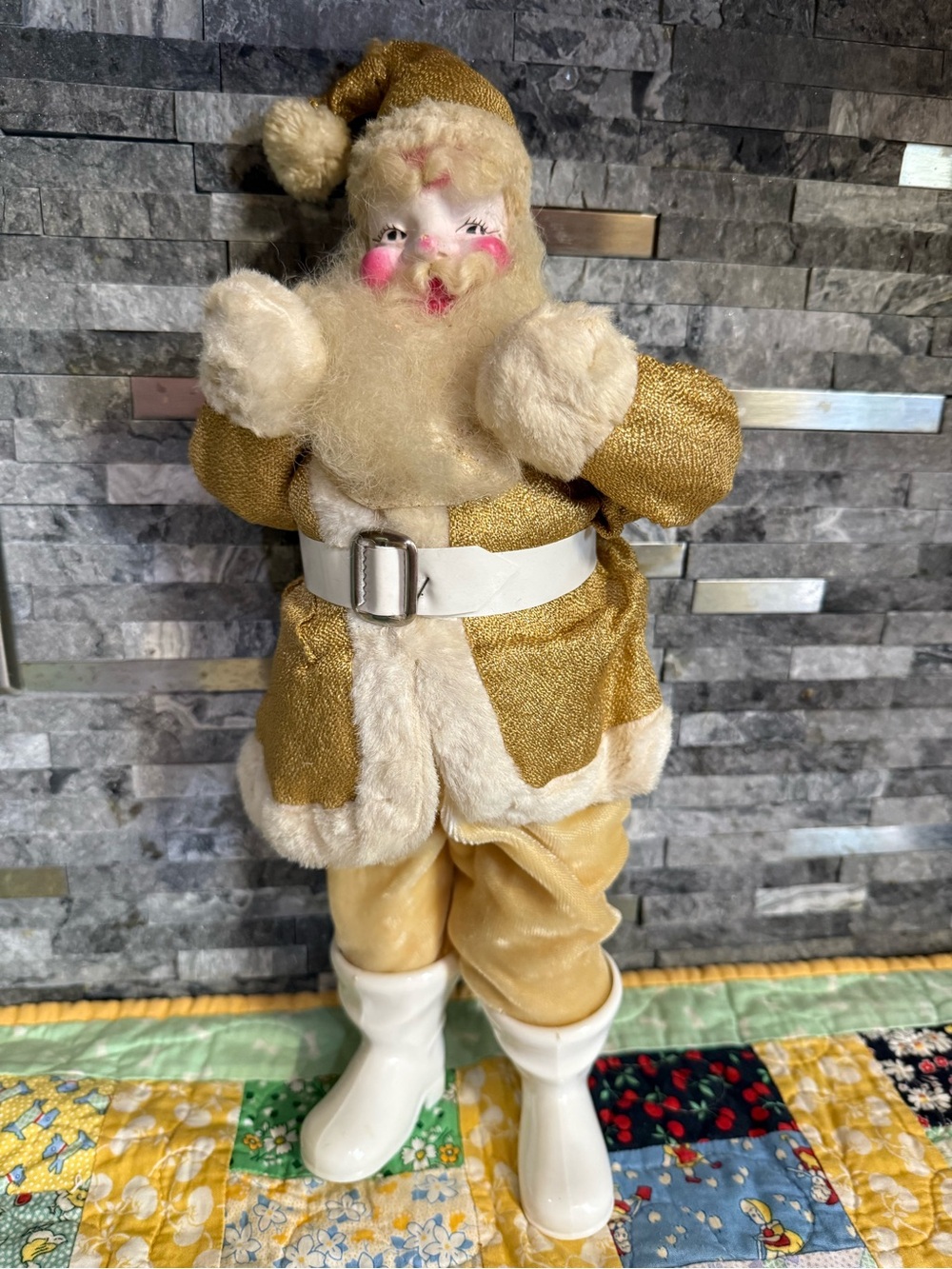 Vintage Gold Harold Gale Santa Doll